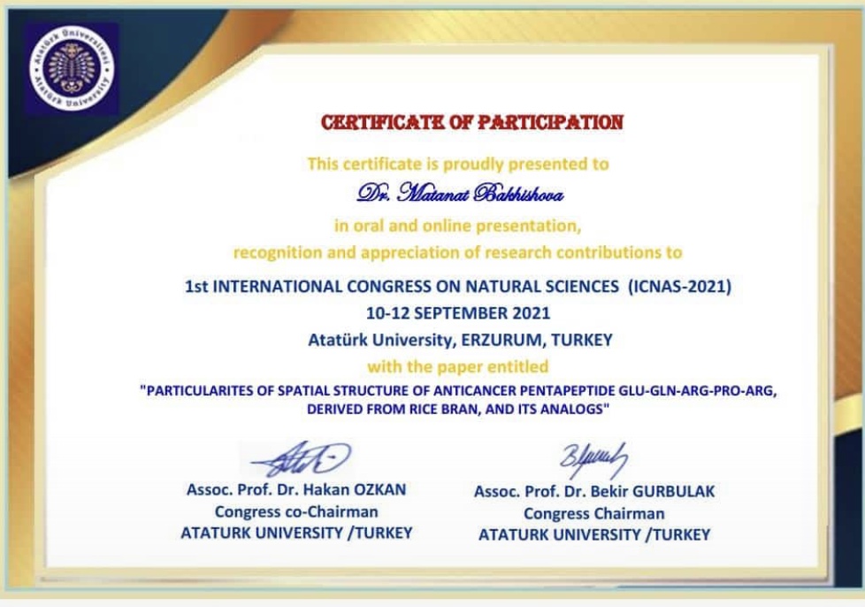 Biofizika İnstitutunun gənc alimi Türkiyədə keçirilən konqresdə iştirak edib